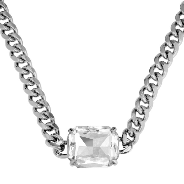 Dyrberg Kern Tagona Silver Necklace - Crystal